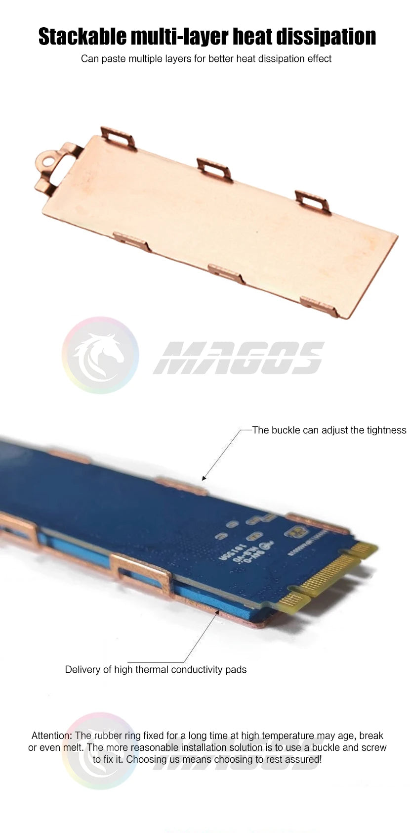 TN80 M.2 NVME 2280 2242 2230 Universal SSD Heatsink Pure Copper PS5 Radiator Solid State Drives Cooler Silicone for Laptop PC