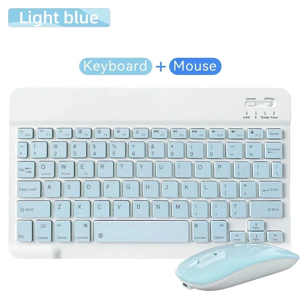 Tablet Wireless 10inch Keyboard For iOS Android Windows For iPad Huawei Samsung Teclado Bluetooth-compatible Keyboard and Mouse