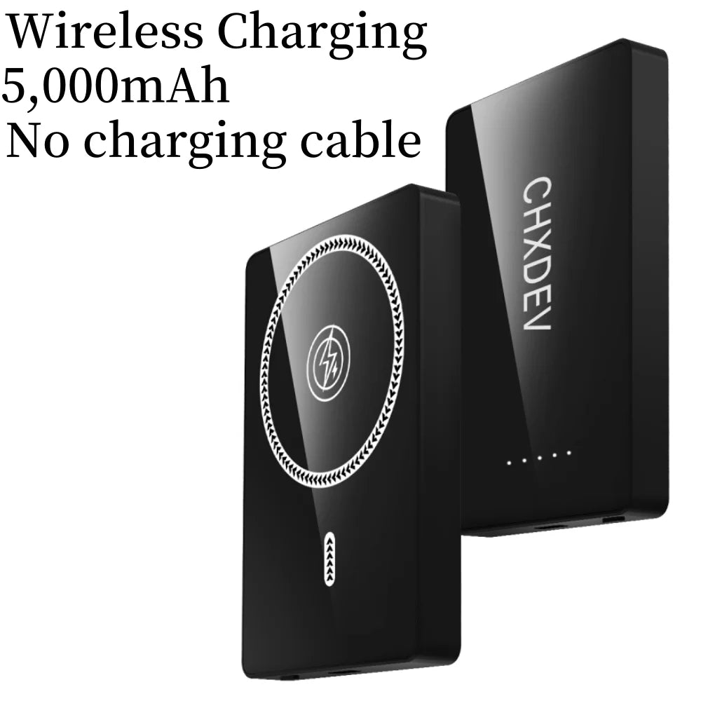 CHXDEV Ultra-Thin Magnetic Power Bank Ultra-Slim 8000mAh Charger , Mini Power Banks For Card Holder Wallet, For IPhone XIAOMI