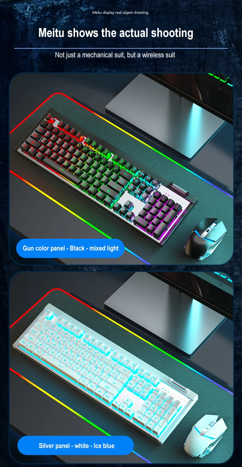 T610 Wireless Keyboard & Mouse Combo Rechargeable Notebook, Desktop Office, Home Gaming, E-sports Keyboard & Mouse