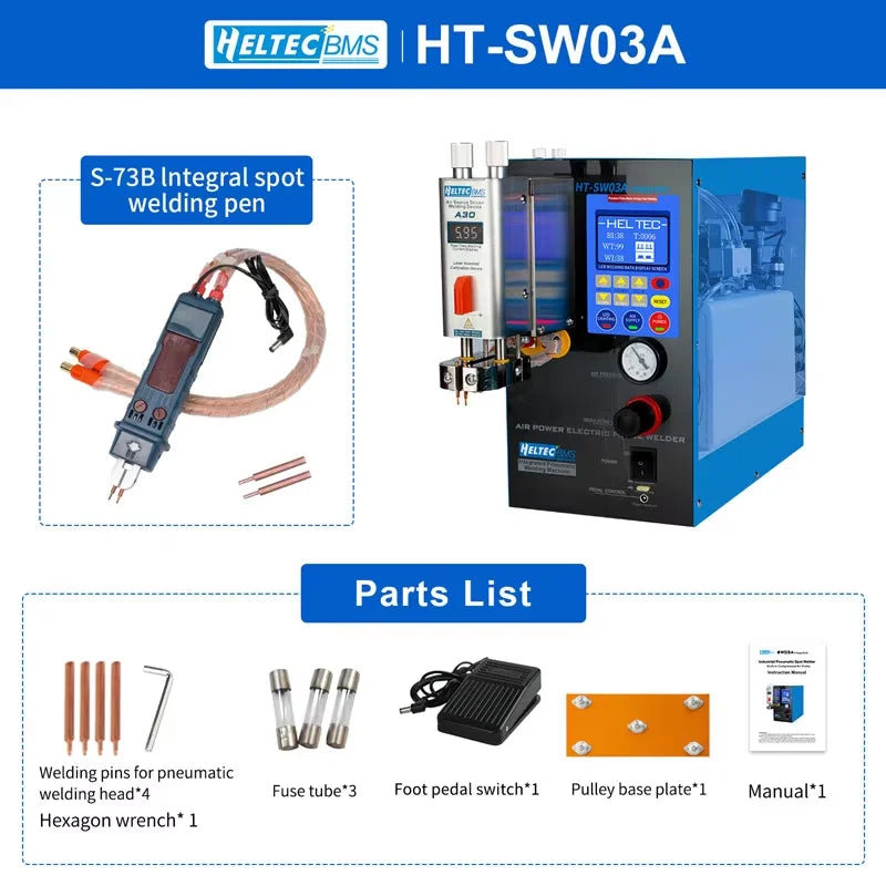 Heltec 21KW 36KW 42KW Capacitor Storage Battery Spot Welding Machine/Portable Small Spot Welder LED Display 0.5mm Thickness