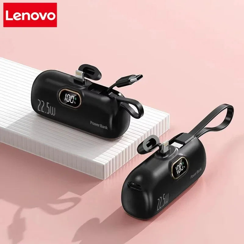 Lenovo Mini Convenient Mobile Power Bank 30000mAh Portable Fast Charging Suitable For iPhone For Samsung External Battery 2026