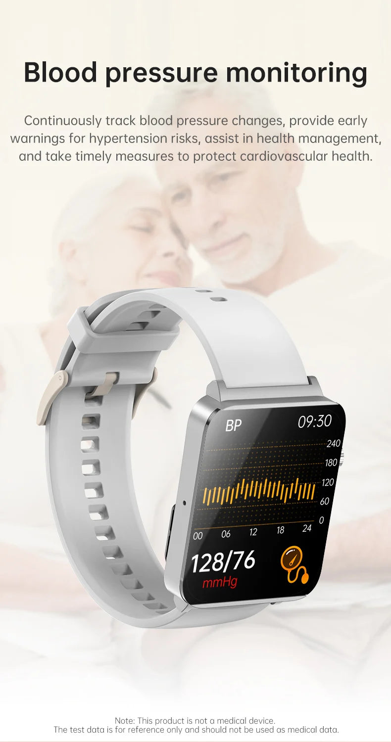KS03 PRO Health Smart Watch For Men Women Bluetooth Calling Fitness Tracker Smartwatch E/C/G Test Outdoor 1.96