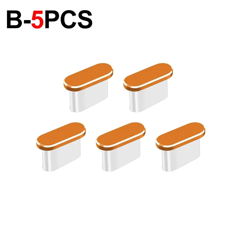 1-5Pcs Metal USB Type C Dust Plug for iPhone 17 Pro Max Air 17PM Mobile Phone Type-C Charging Port Protector Cover Cap Stopper