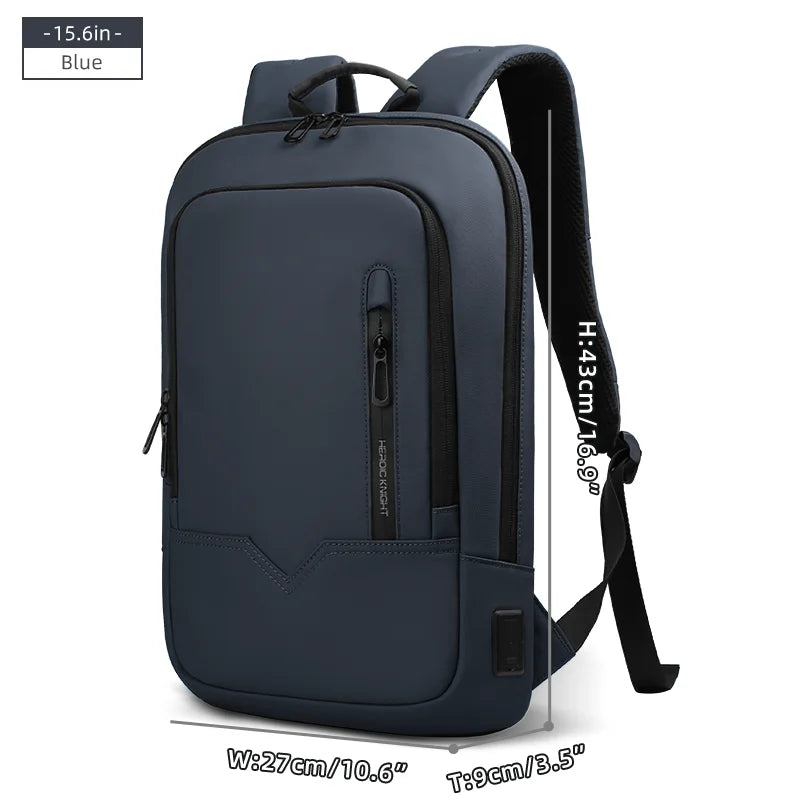 Heroic Knight Backpack Men Multifunction Business Waterproof Slim Laptop Backpack Fashion 15.6