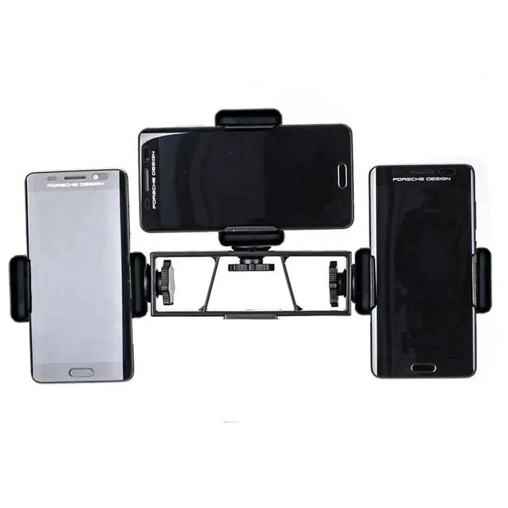 3-Position Stand Clip Bracket Holder Mobile Phone Clamp Tripod 1/4