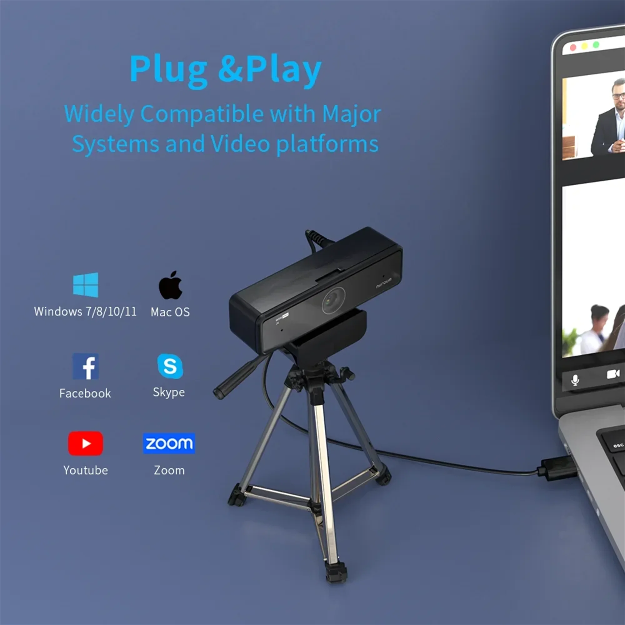 Nuroum V11 High Quality 1080p 60fps Full Hd Plug And Play Computer Usb Web Camera Mini Webcam 2K For Pc Laptop With Microphone - WinSupport Tech