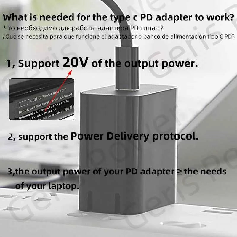 100W PD USB C Laptop Charger Universal Type C Fast Charging Adapter For Asus Lenovo HP Dell Acer Samsung High Speed Power Supply