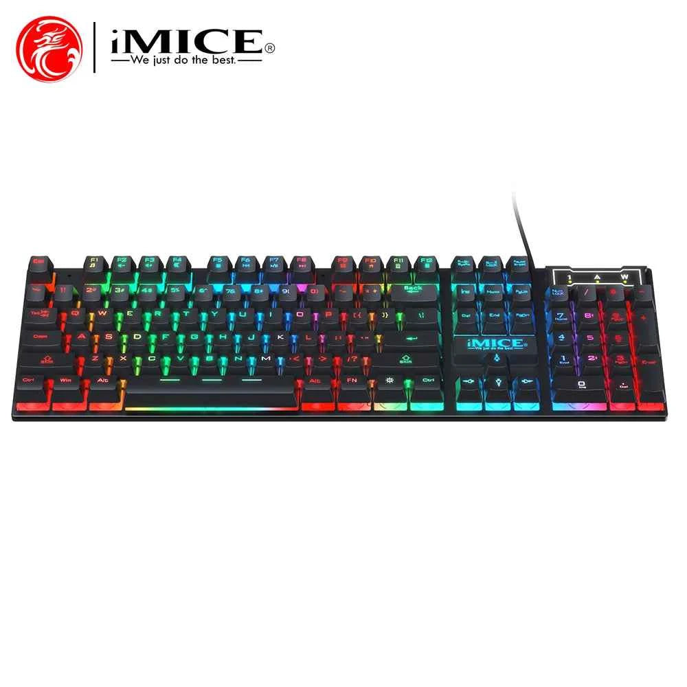 RGB Backlit Wired Ergonomics Design Keyboard Set,Waterproof Luminous Gaming Keyboard And Mouse Combo,PC Accessories For Gaming