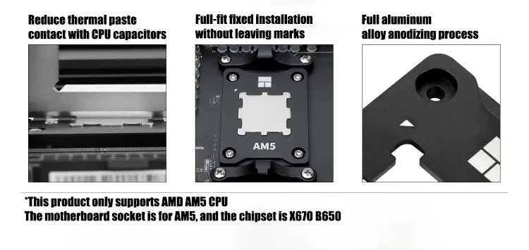 Thermalright AM5 SECURE FRAME V2 BLACK AMD AM5 ILM Bending Correct Frame ASF AM5 BLACK V2
