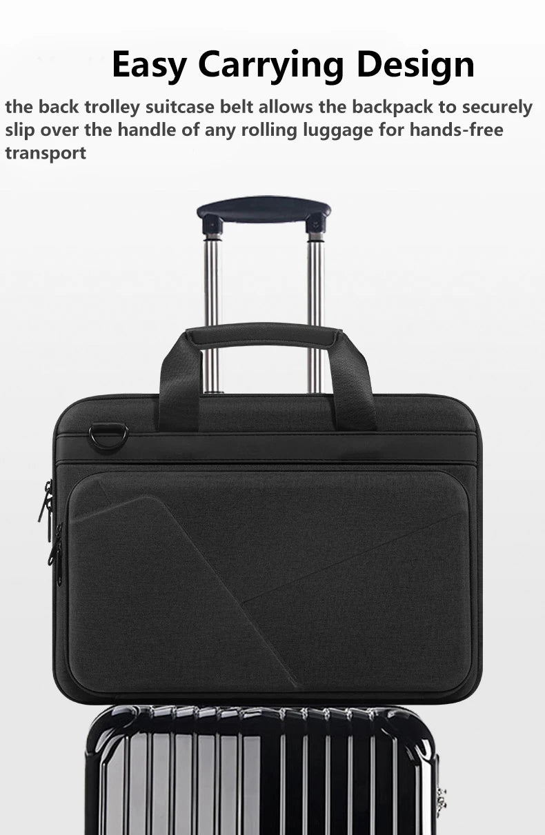 14 15.6 inch Laptop Case Hard Shell Laptop Shoulder Bag Men Women Business Briefcase for MacBook Pro 16 M4 Huawei Lenovo HP Dell