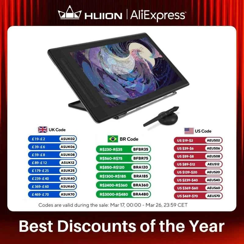 HUION KAMVAS Pro 16 2.5K PenTablet with Screen QLED Graphics Drawing Tablet Full-Laminated Battery-Free Pen, 15.6inch
