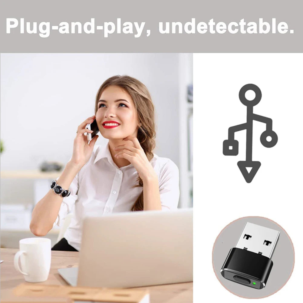 1-3Pcs Mini Automatic Mouse Jiggler Mover ON/Off Button USB Mouse Movement Simulator Undetectable Plug Play for Laptop Desktop