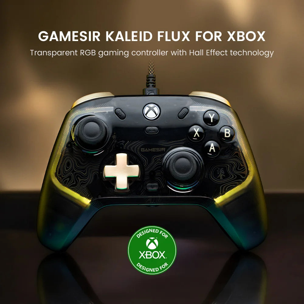 GameSir Kaleid Xbox Controller Wired Gamepad for Xbox Series X, Xbox Series S, Xbox One Game Console, with Hall Effect Joystick