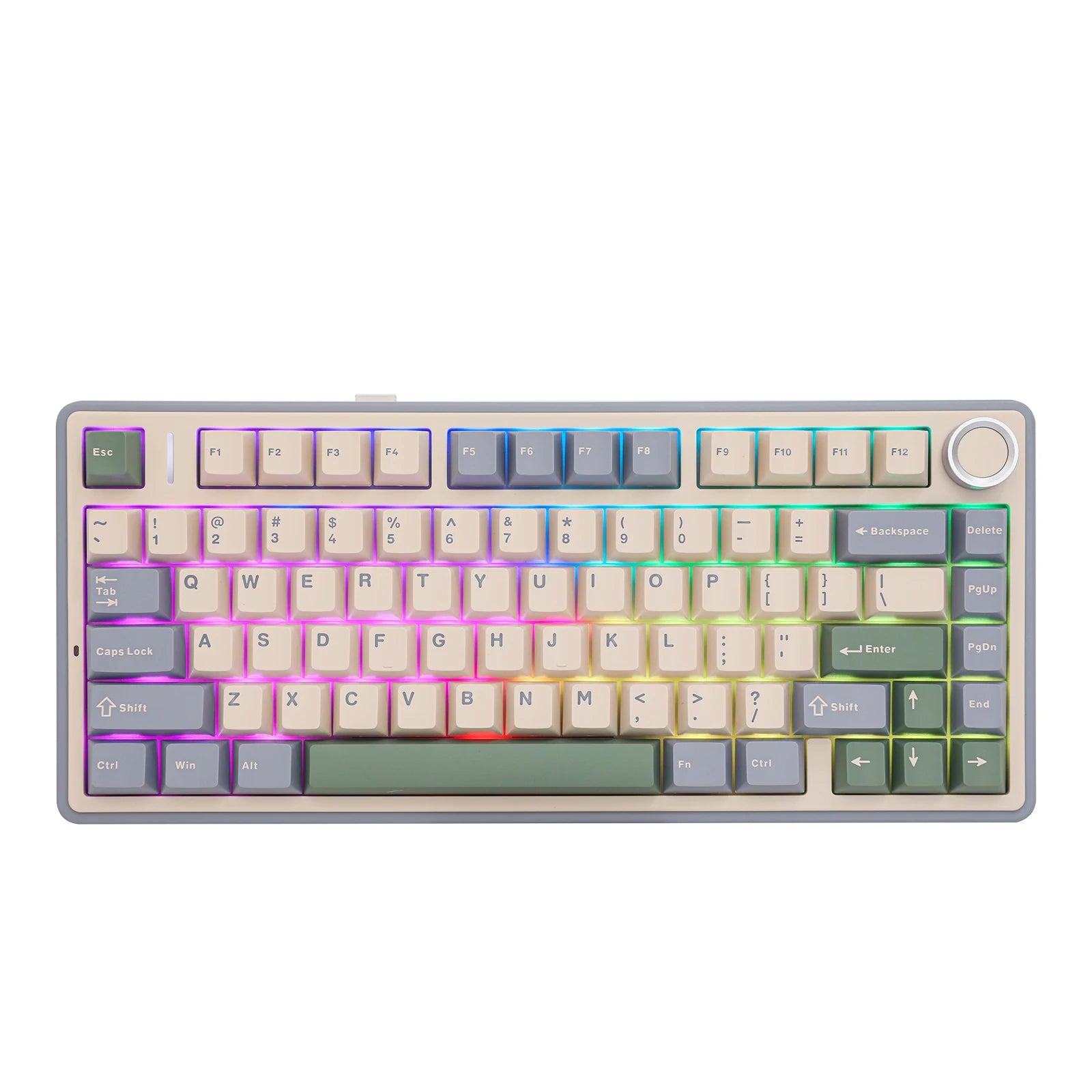 EPOMAKER x AULA F75 75% ANSI Layout Hot-Swap Wired/Bluetooth/2.4GHz Wireless Mechanical Keyboard With Multimedia Control Knob
