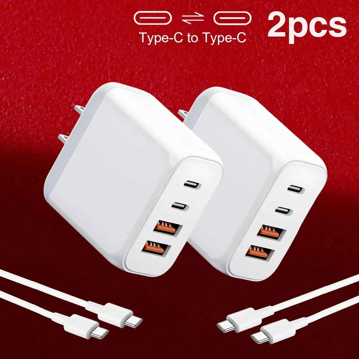 USB C Charger Block 4-Port Wall Charger Type C Charger Fast Charging Blocks Cube.Multiple Ports PD Power Adapter Wall Plug For L Phone 16 15 14 Pro Max Suitable For Office, Dorm, And Home Multi-Port