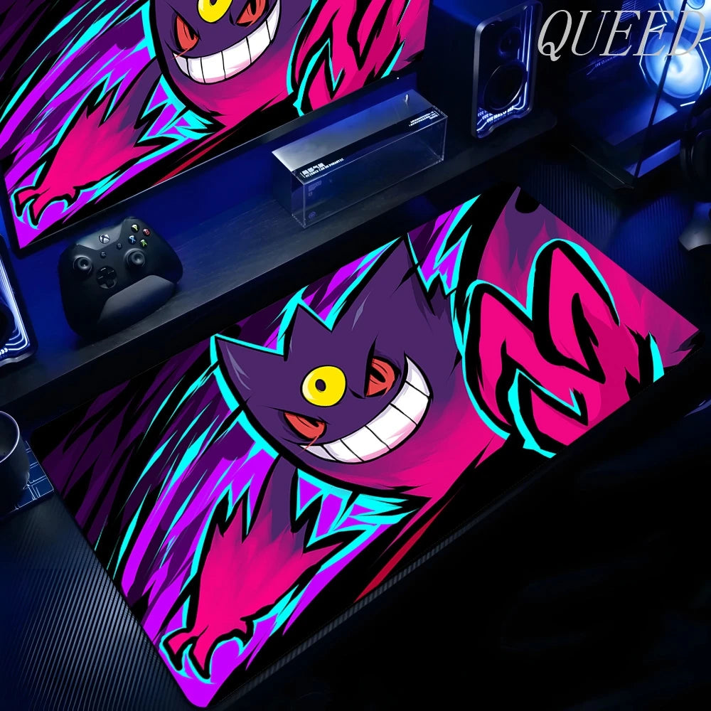 Laptop Black Gaming Accessories Mouse Pad Keyboard Non-slip Rug PC Japan Anime P-pokemon Gengar Mousepad Gamer Keyboard Carpet