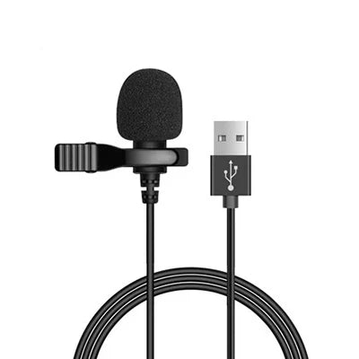 Portable Lavalier Mini Microphone Condenser Clip-on Lapel Mic Wired USB 3.5mm Type-C Microfon For Phone for Laptop PC Smartphone - WinSupport Tech