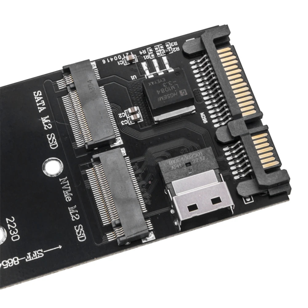 M2 to SATA Adapter SFF8654 to M2 NVMe SSD Converter Expansion Card Riser Board for PC Desktop Mainboard Upgrade