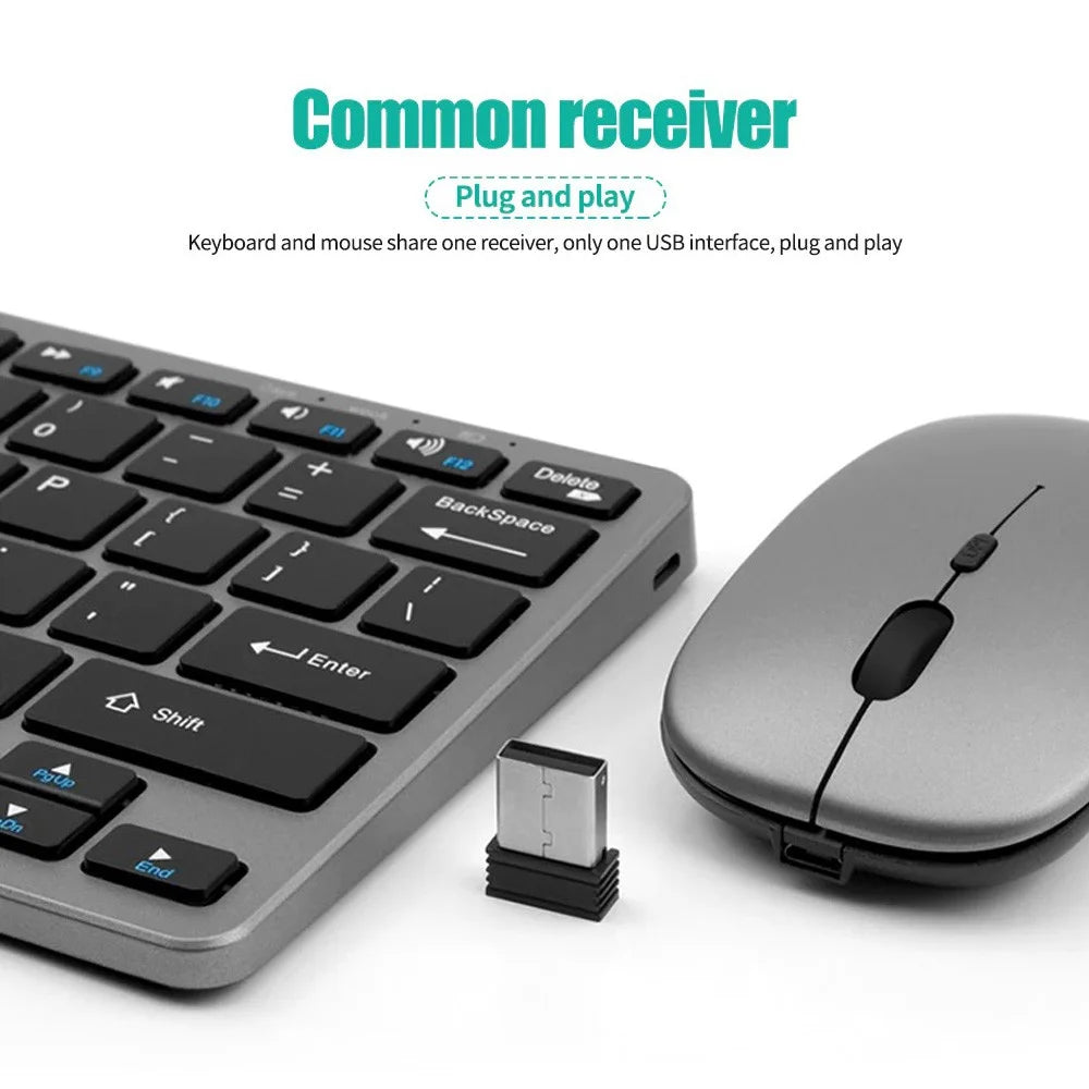 2.4G Wireless Keyboard Mouse Set Bluetooth 5.0 Keyboard Mouse Combo 2 modes Mini Keyboard Mouse For Laptop PC Accessories