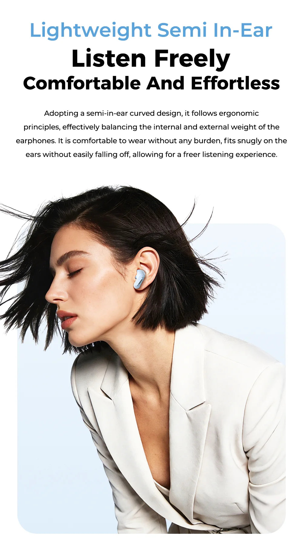MINISO MS119 Wireless Bluetooth Earphones Ai Translator Headphones Low latency Earbuds 50Hrs Playback More Comfortable to wear