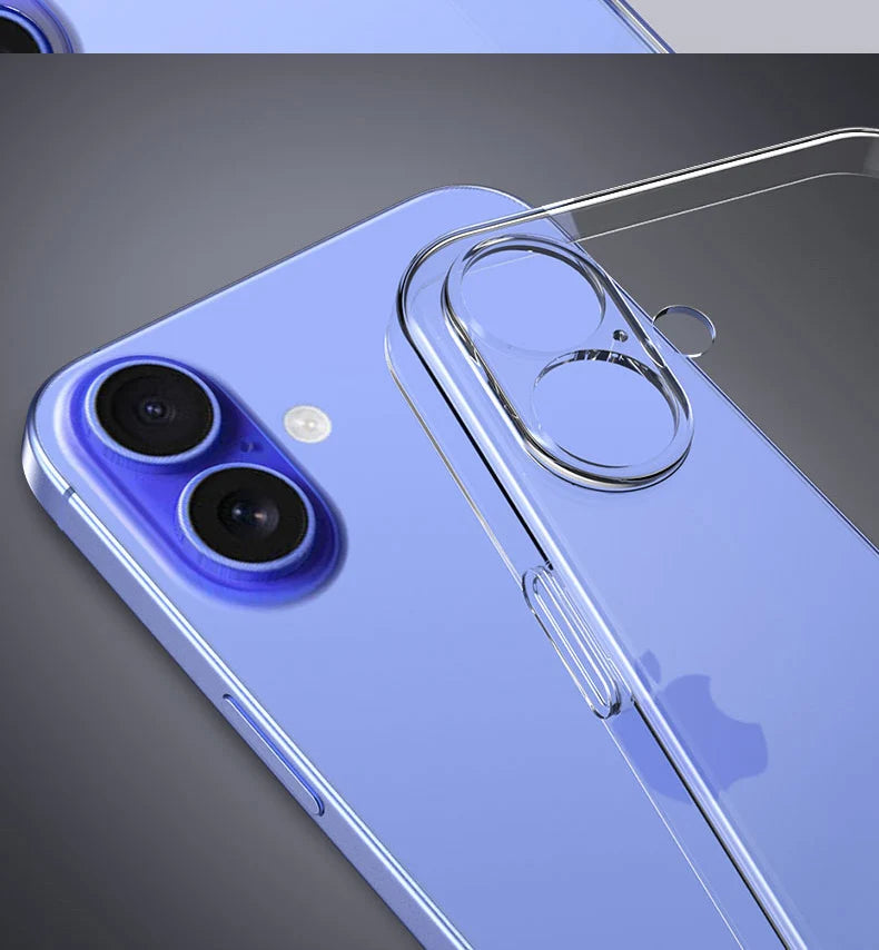 Clear Silicone Phone Case For iPhone 17 16 Pro Max 17 Air 16E Soft Back Cover For iPhone 15 14 11 12 13 Pro Max Mini Plus Case