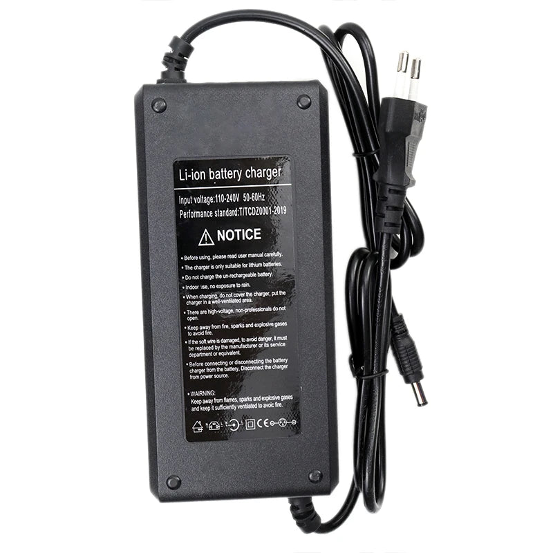 36V 48V Charger 2A 5A 10S 13S Lithium-ion Battery Pack Charger 42V 54.6V 5A Intelligent Fast Charging EU Plug With Cooling Fan
