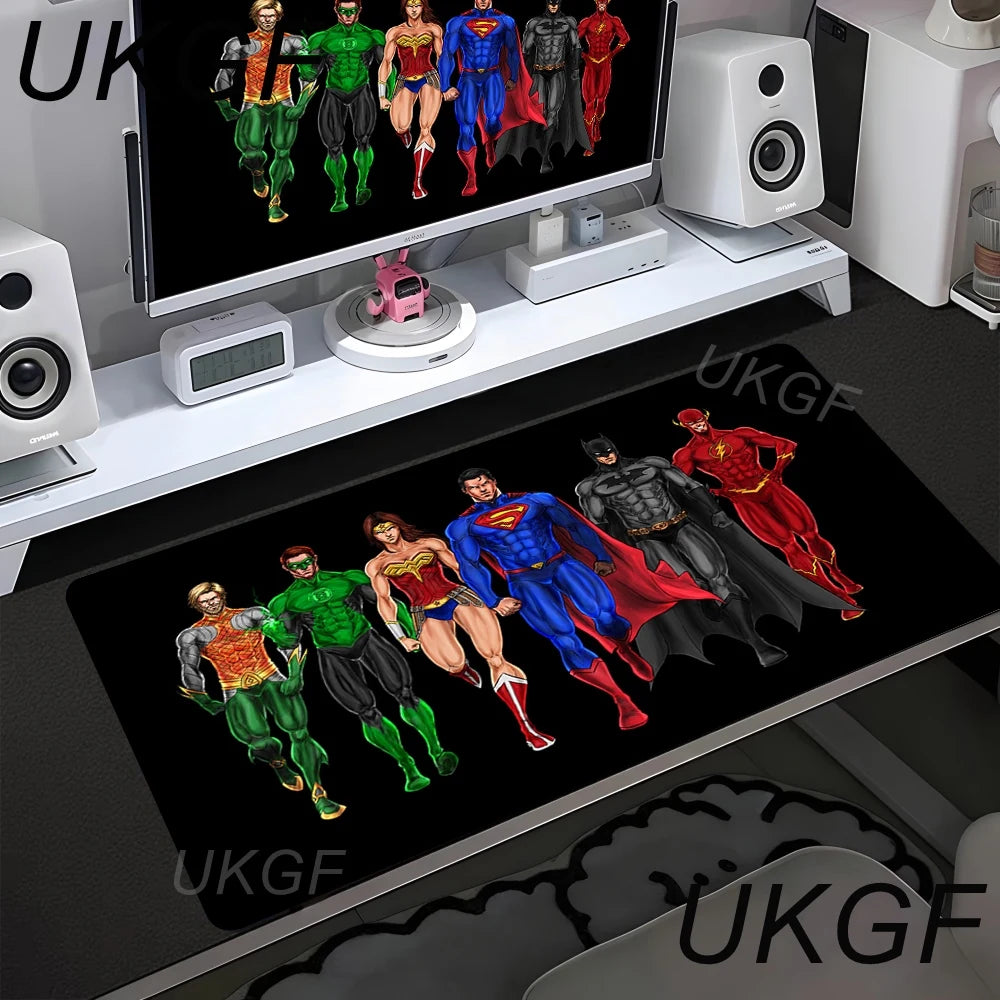 Anime S-Superman Mouse Pad Office PC Speed Gamer Keyboard Mousepad Laptop Gaming Accessories XXL Desk Mat 900x400 Carpet