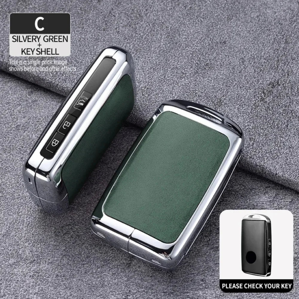 Zinc Alloy Leather Smart Car Key Fob Case Cover Chain Remote Shell Holder Protector for Mazda 3 6 CX3 CX30 CX5 CX8 CX9 CX50 CX60