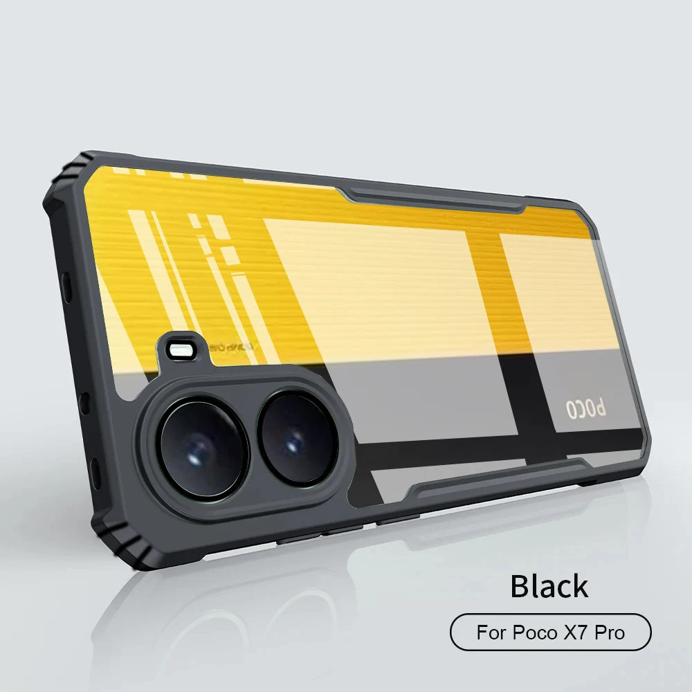 Clear Acrylic TPU Shockproof Armor Case for Xiaomi Poco X7/X7 Pro/X8 Pro Max Phone Cover Protective Shell
