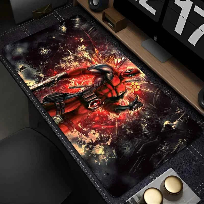 Marvel Deadpool Anime Mouse Pad Office PC Gamer Cabinet Mouse Mat Laptop 900x400 Keyboard Mousepad Extended Desk Mat Cool Carpet