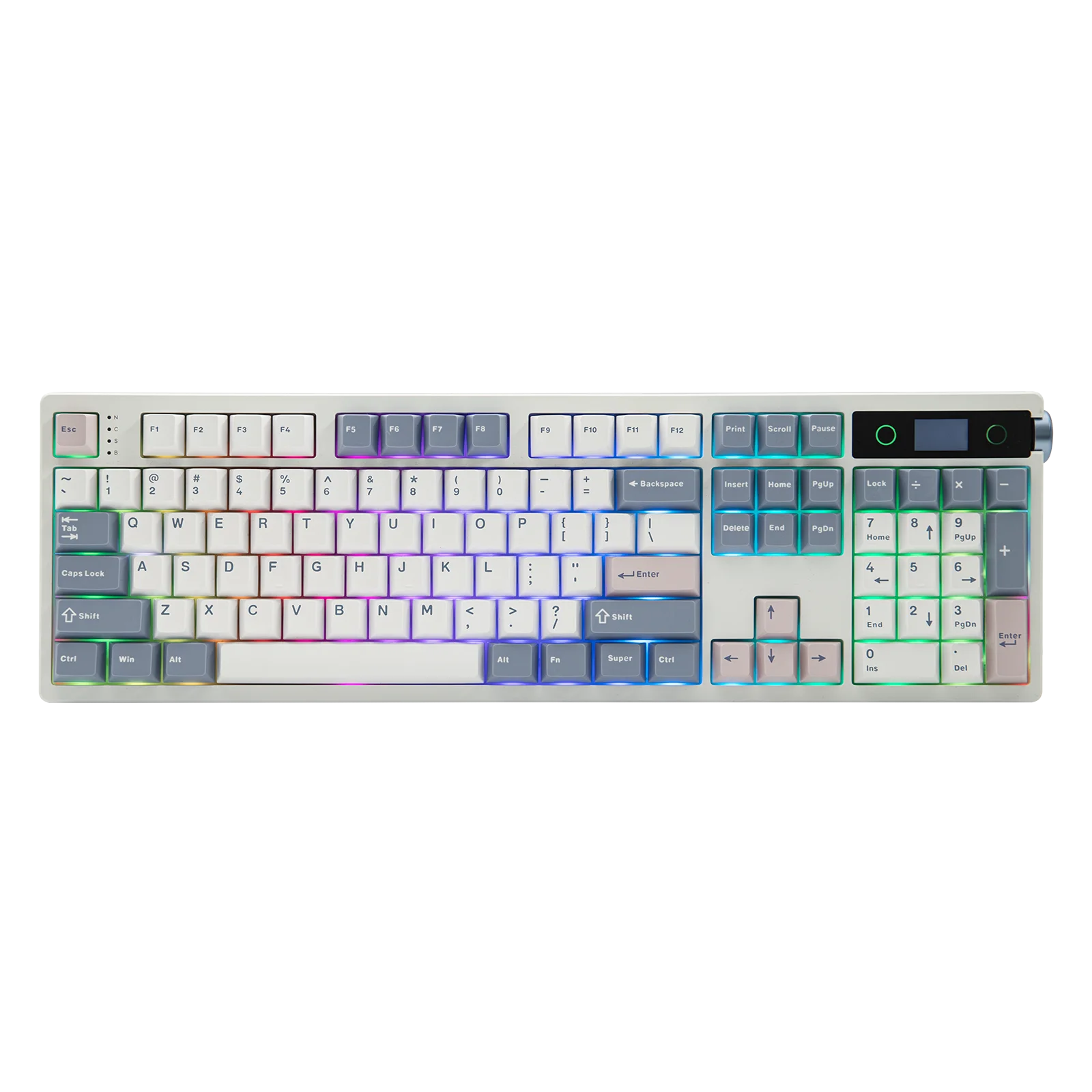 EPOMAKER TH108 PRO 100% Gasket-Mounted Tri-Mode Wireless Mechanical Keyboard RGB Backlight with TFT Smart Display & Knob