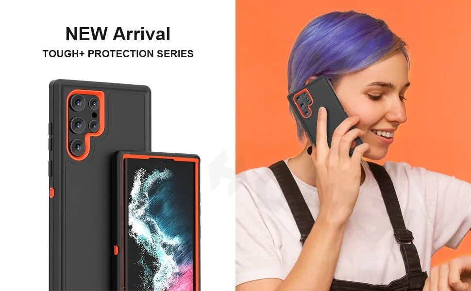 Case For Samsung Galaxy S26 Ultra S25 Edge S24 S23 S22 Heavy Anti-Scratch Rugged Protective Kickstand Full Body Shockproof Cover