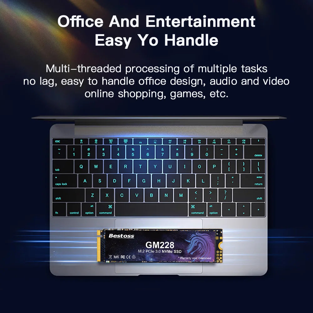 Bestoss PCIe 3.0 NVMe M.2 2280 SSD 512GB 1TB 2TB High-Performance Gaming Computer Solid State Drives for Desktop and Laptop PC - WinSupport Tech