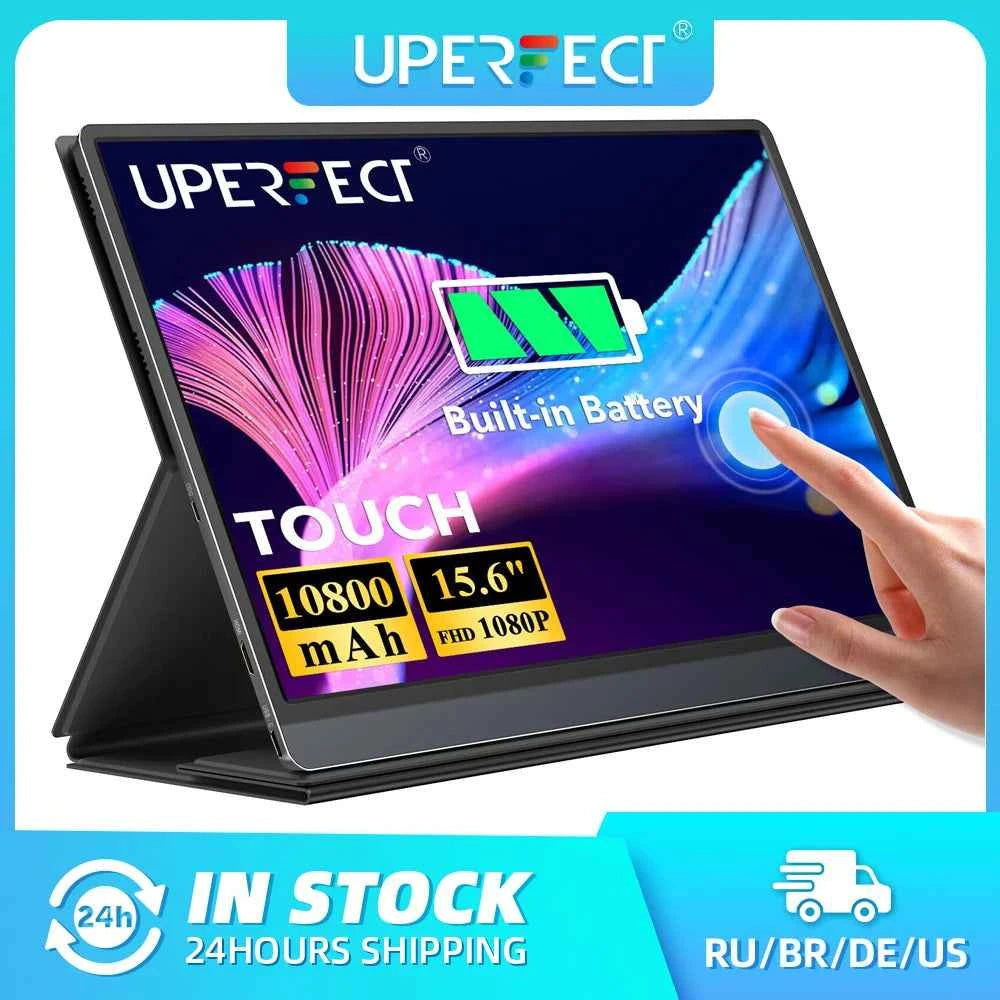 UPERFECT Battery Portable Monitor 120Hz Touchscreen Upgraded 15.6