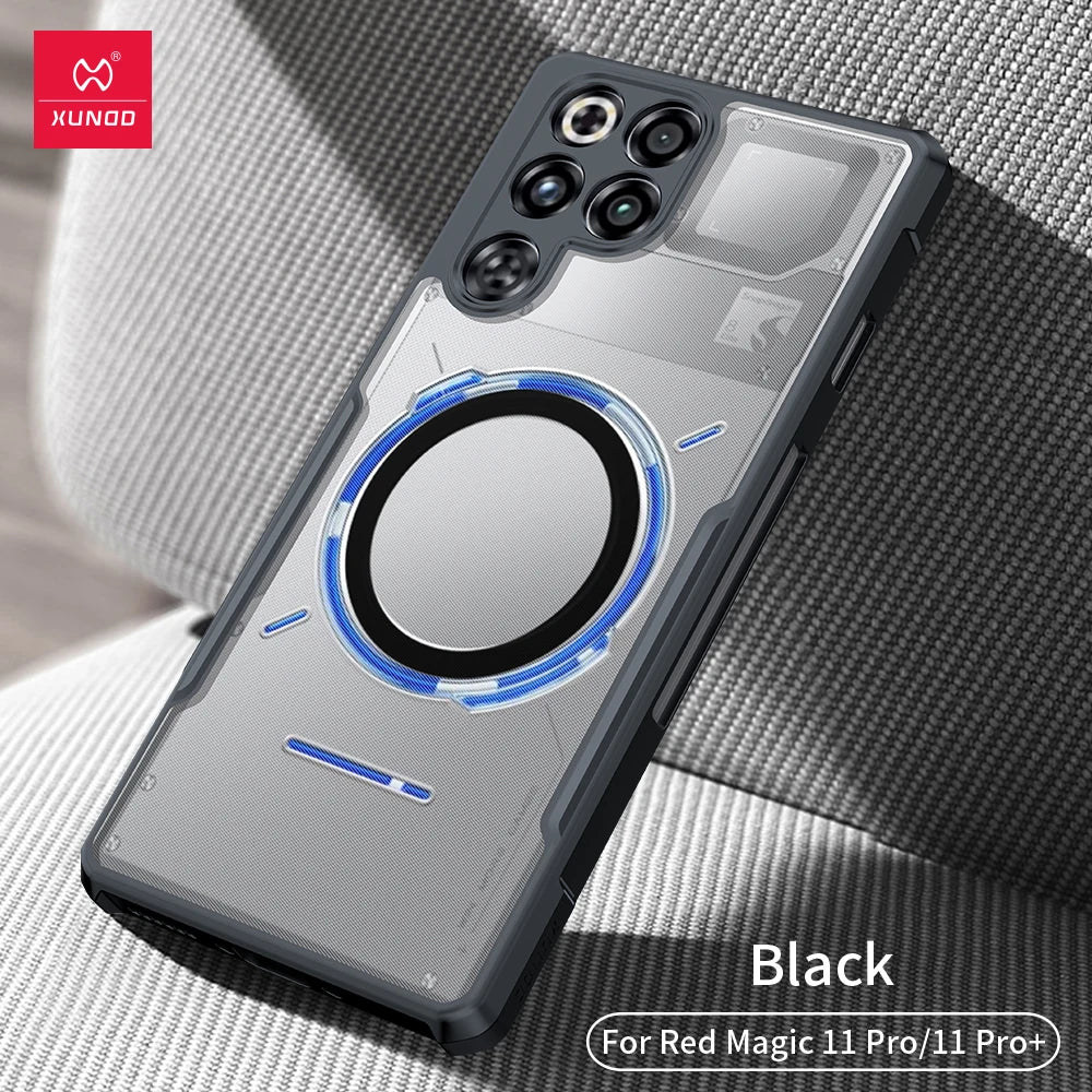 Xundd For Nubia Red Magic 11 Pro RedMagic 11 Pro Plus Case,Airbag Shockproof Shell,Camera Protection,Back Stripe Clear Cover
