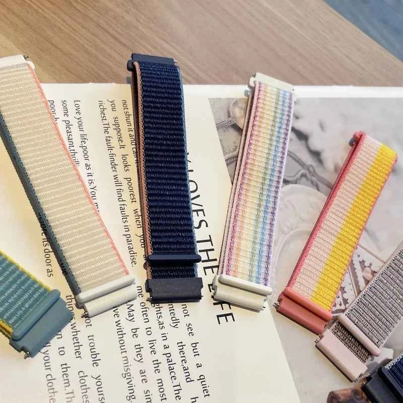 20mm/22mm watch band For Amazfit GTR/GTS 4-3-2-2e/GTR 42mm-47mm/bip-U-S-lite Nylon Loop strap sport correa amazfit gts 4-2 mini