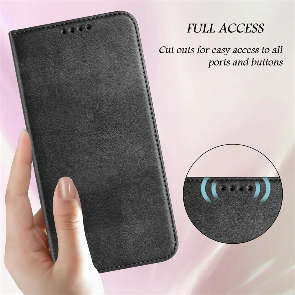 For iPhone 17 Pro Magnetic Wallet Flip Luxury Leather Case on For iPhone 17 16 15 14 13 12 11 Pro Max Plus 17 Air 16E Back Cover