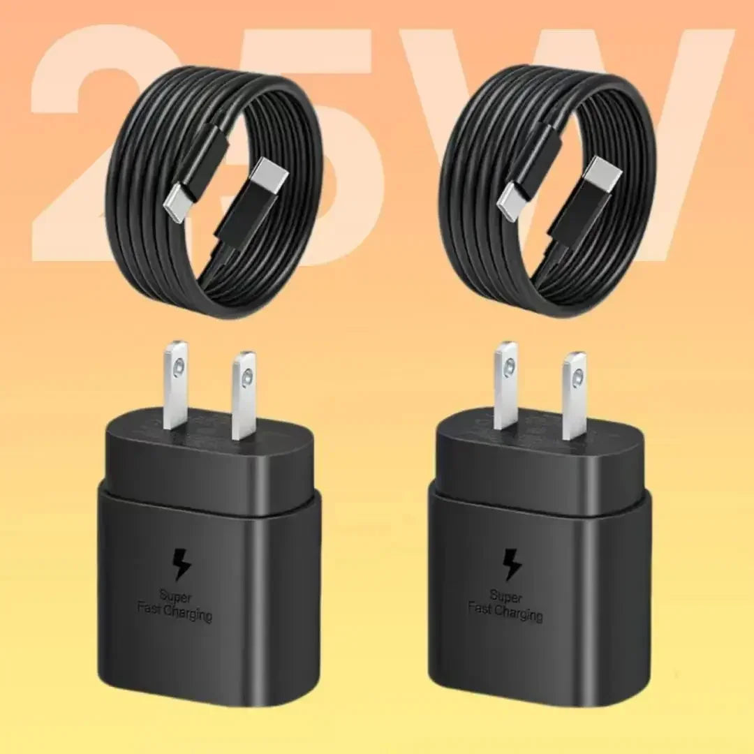 [25W Fast Charger with Cable] 2/4 Pack 25W USB-C Fast Charger with Cable, Super US Plug, 110V-130V Galaxy S24 Ultra/S24/S24+