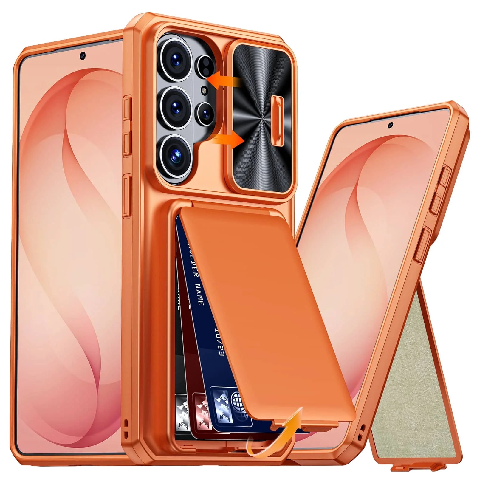 WEFOR for Samsung Galaxy S26 Ultra/S26 Plus/S26 Case Wallet, Built-in Card Holder (3-4 Cards) & Slide Camera Cover & Kickstand