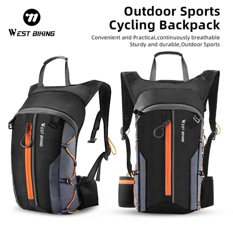 WEST BIKING 10L Cycling Backpack Lightweight Outdoor Sports Running Hiking Climbing Hydration Bag Waterproof Flodable Travel Bag