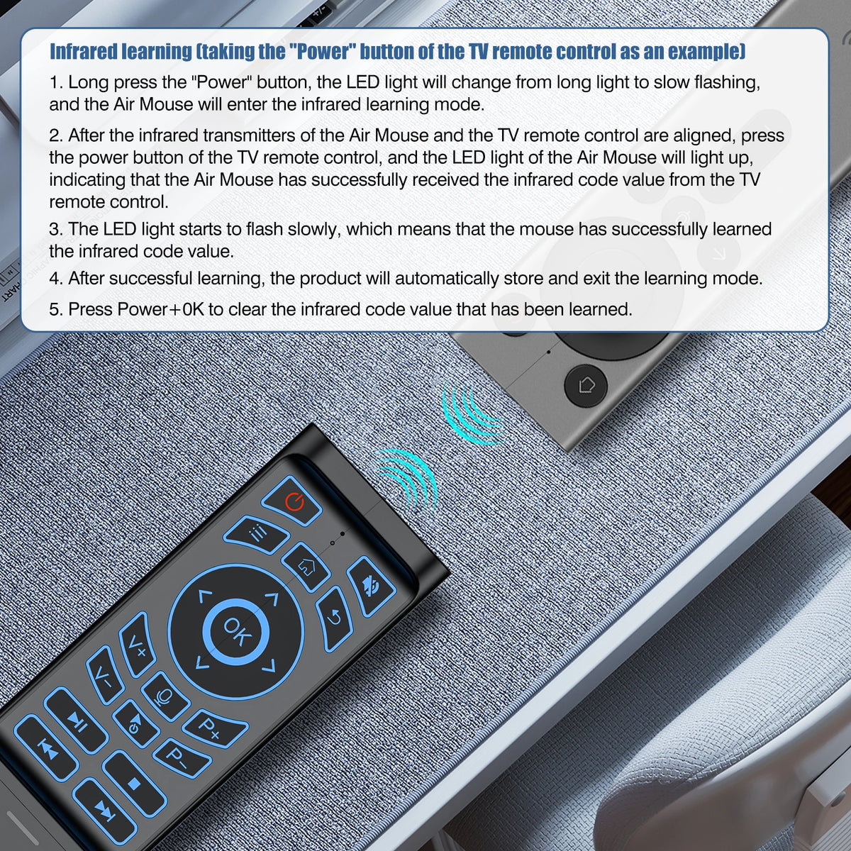 IPazzPort Mini 2.4G/BT Remote Wireless Air Mouse Keyboard