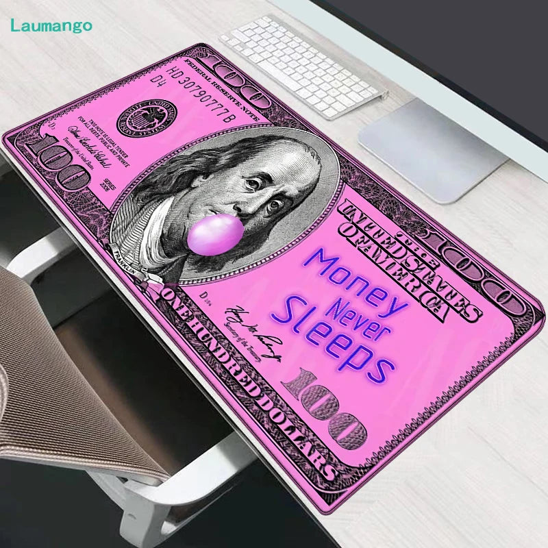 Gaming Laptop Dollar Printing Desk Mat Wrist Pad Mouse Pc Accessories Table Pads Deskmat Gamer Cabinet Keyboard Keycaps Mausepad