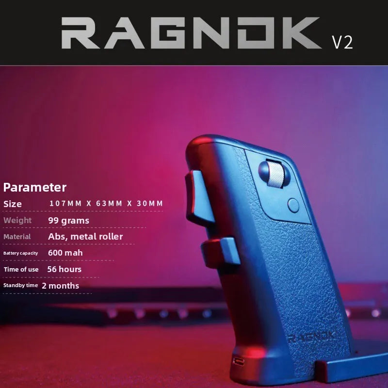RAGNOK Gun-Shaped Gaming Mouse Black Switch Trigger Dual-Mode Charging Vertical Wrist-Support Ergonomic Design FPS