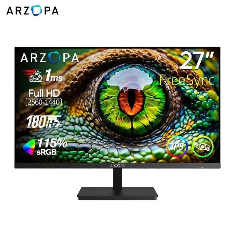 ARZOPA 27inch 180Hz 2K FastIPS QHD PC Monitor 1ms FreeSync Gaming monitor