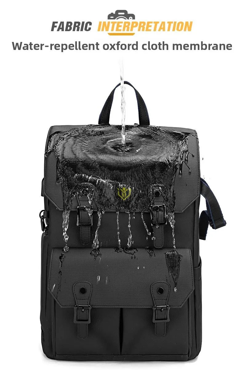Camera bag - Large capacity double-shoulder photography bag - Camera backpack - Travel and outdoor photography bag