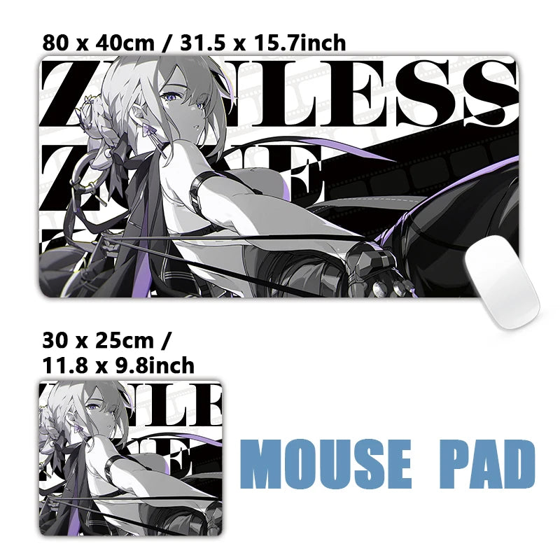 New Design Zenless Zone Zero Mouse Pad Promeia Starlight Billy Cissia XXL Large Mousepad Keyboard Pad Desk Mat Keyboard Mats