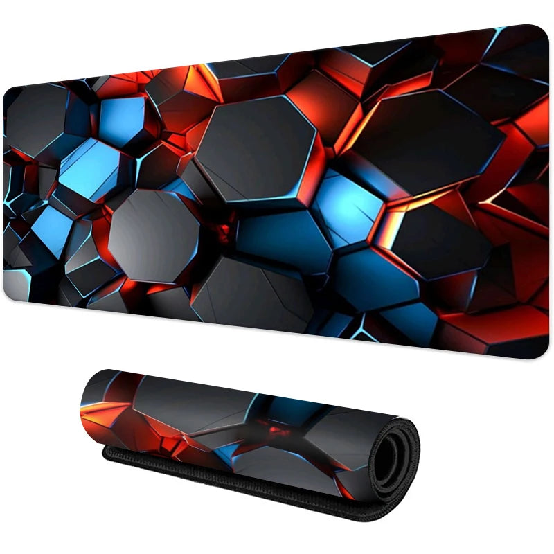 New Cool Geometric Pattern 3D Mouse Pad Computer Laptop Mouse Pad Office Large Gaming Mousepad Rubber Bottom Non-Slip Desk Mat