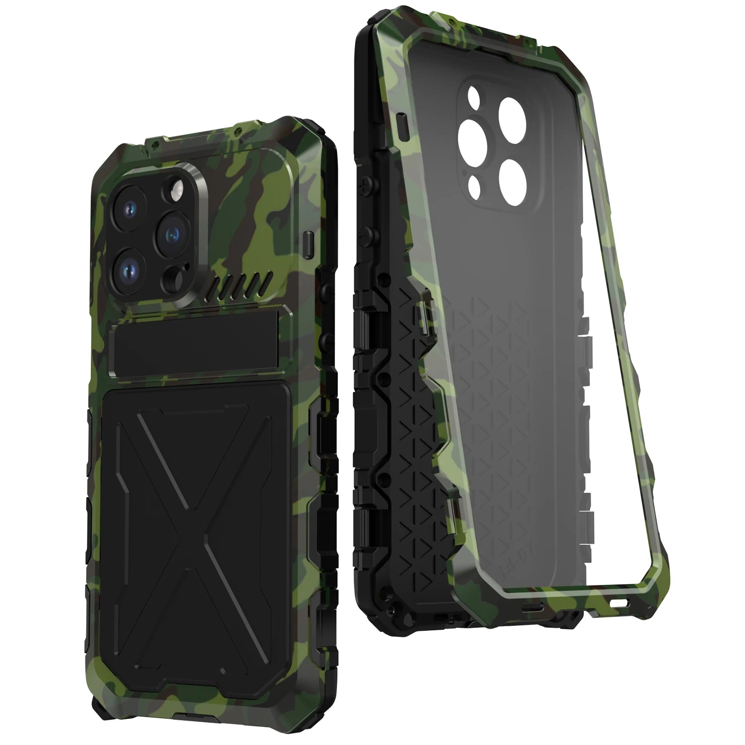 for iPhone 14 Pro Max Case Heavy Duty Protection Armor Metal Aluminum Phone Case for iPhone 14 Pro Max 14 Plus Shockproof Cover