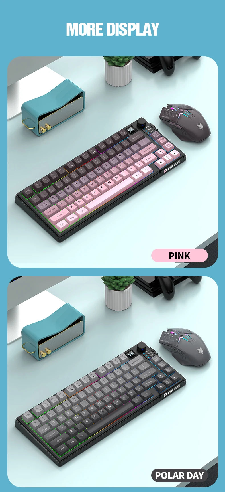 XUNSVFOX K920 Bluetooth Wireless Keyboard Mouse Set Dual Model Laptop Home Office Gaming USB Light Charging